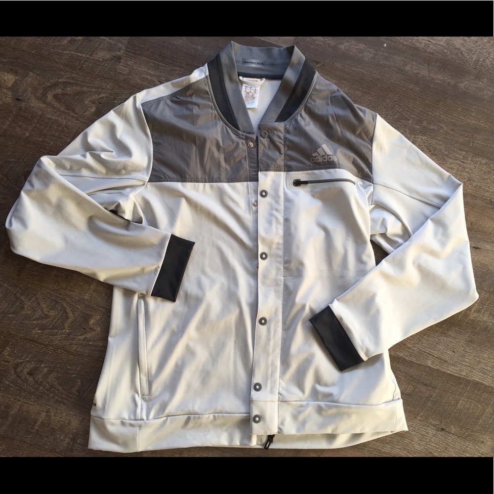 Men’s Adidas track style jacket- Gray - XL
